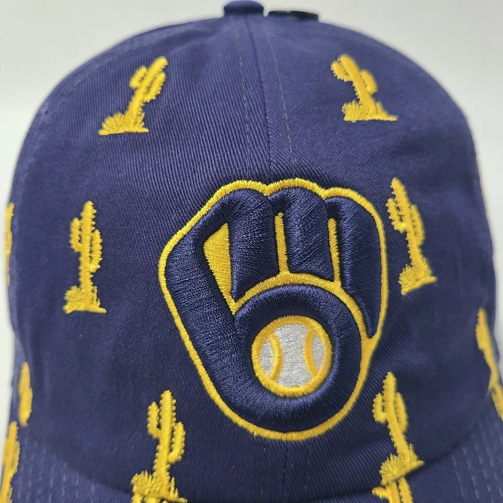 Milwaukee Brewers Hat Strapback New Era Blue Yellow MLB Spring Training Cactus